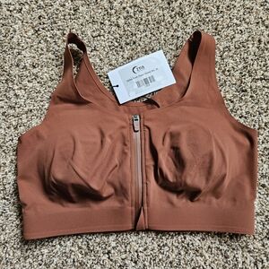 ZYIA Coffee Front Zipper Bra